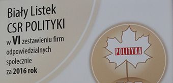 hite Leaf of CSR from the Polityka magazine awarded to KOGENERACJA S.A.